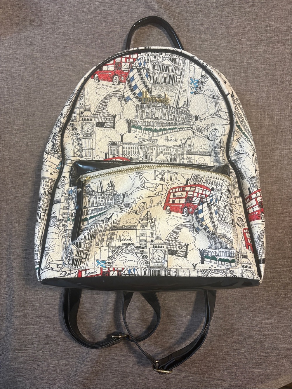 Harrods London Landmarks Signature Backpack Sketchbook Graphic Maximalism Travel